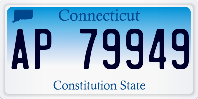 CT license plate AP79949