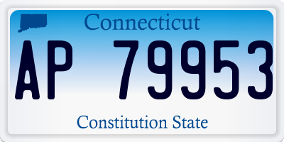 CT license plate AP79953