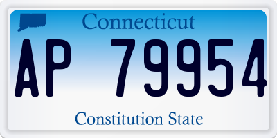 CT license plate AP79954