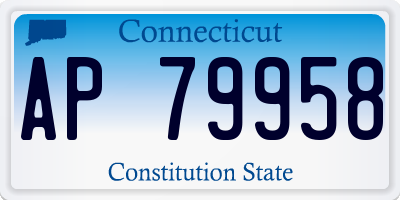CT license plate AP79958
