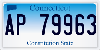 CT license plate AP79963