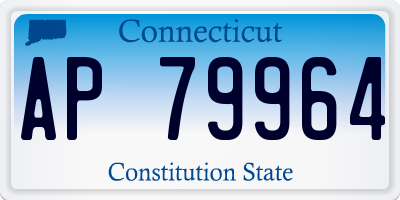 CT license plate AP79964