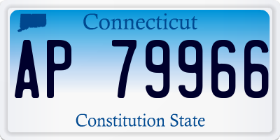 CT license plate AP79966