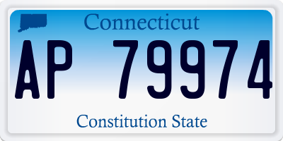 CT license plate AP79974