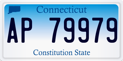 CT license plate AP79979