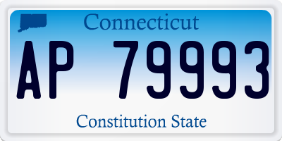 CT license plate AP79993