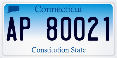 CT license plate AP80021