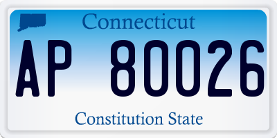 CT license plate AP80026