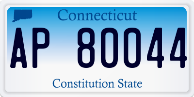CT license plate AP80044