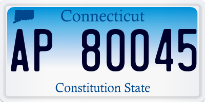 CT license plate AP80045