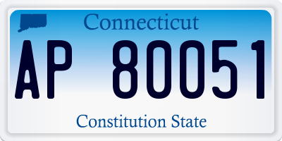 CT license plate AP80051