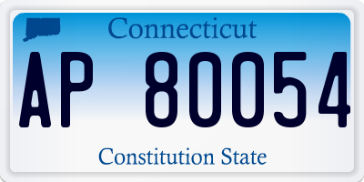 CT license plate AP80054