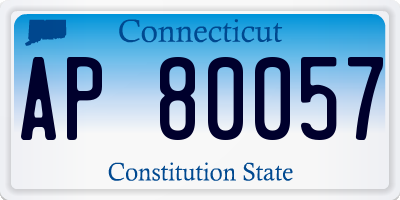 CT license plate AP80057