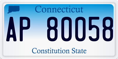 CT license plate AP80058