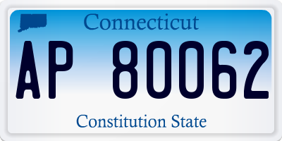 CT license plate AP80062