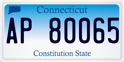 CT license plate AP80065