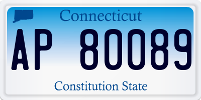 CT license plate AP80089
