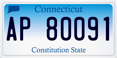 CT license plate AP80091