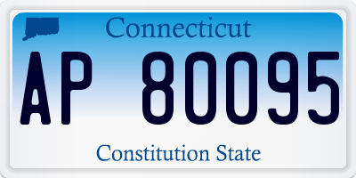 CT license plate AP80095