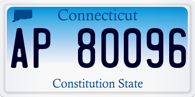 CT license plate AP80096