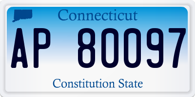 CT license plate AP80097