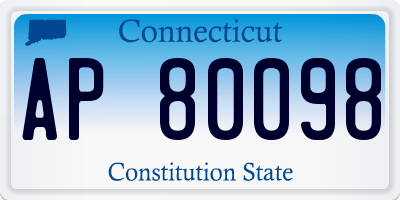 CT license plate AP80098