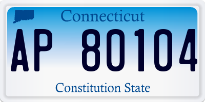 CT license plate AP80104