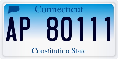 CT license plate AP80111