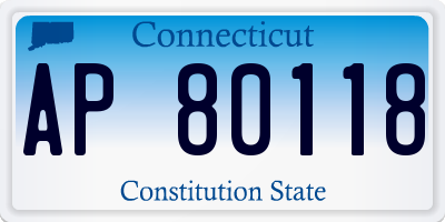 CT license plate AP80118