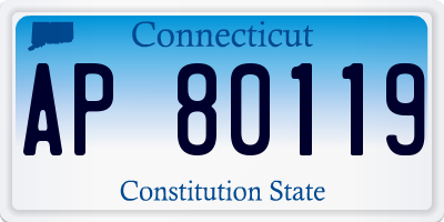 CT license plate AP80119