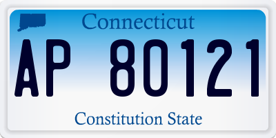 CT license plate AP80121