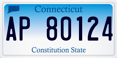 CT license plate AP80124