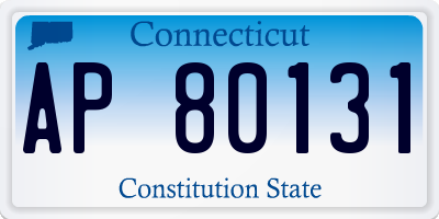 CT license plate AP80131