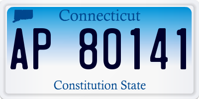CT license plate AP80141