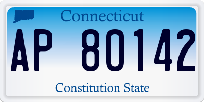 CT license plate AP80142
