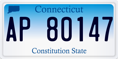 CT license plate AP80147
