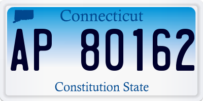 CT license plate AP80162