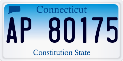 CT license plate AP80175