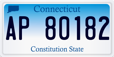 CT license plate AP80182