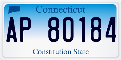 CT license plate AP80184