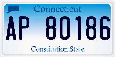 CT license plate AP80186