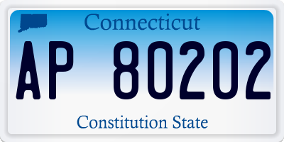 CT license plate AP80202