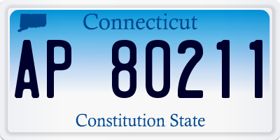 CT license plate AP80211