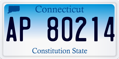 CT license plate AP80214