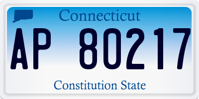 CT license plate AP80217
