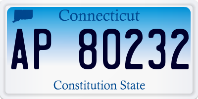 CT license plate AP80232
