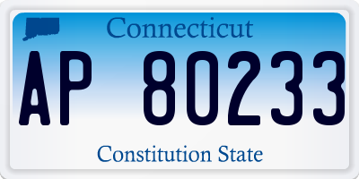 CT license plate AP80233