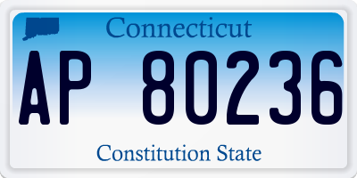 CT license plate AP80236
