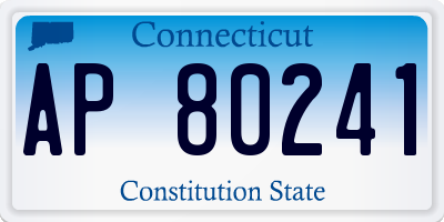 CT license plate AP80241