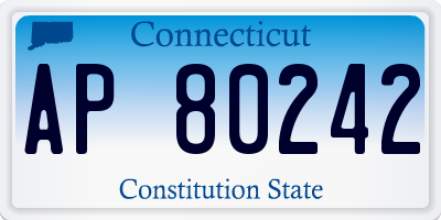CT license plate AP80242